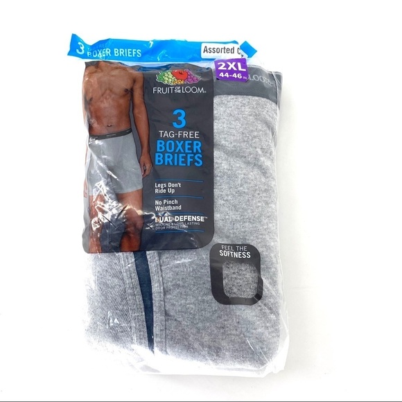 Fruit of the Loom Men's 3-Pack Boxer Briefs 2XL - Picture 2 of 6